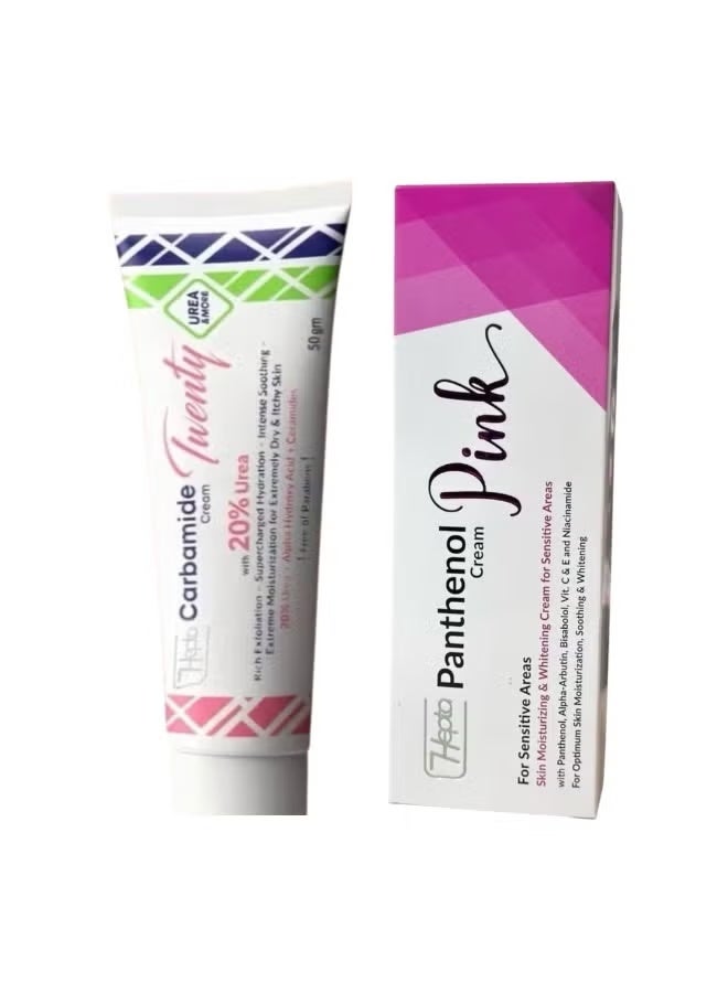 Hepta Panthenol Pink Cream 50ml + Hepta Carbamide 20 Cream 50g - Image 1